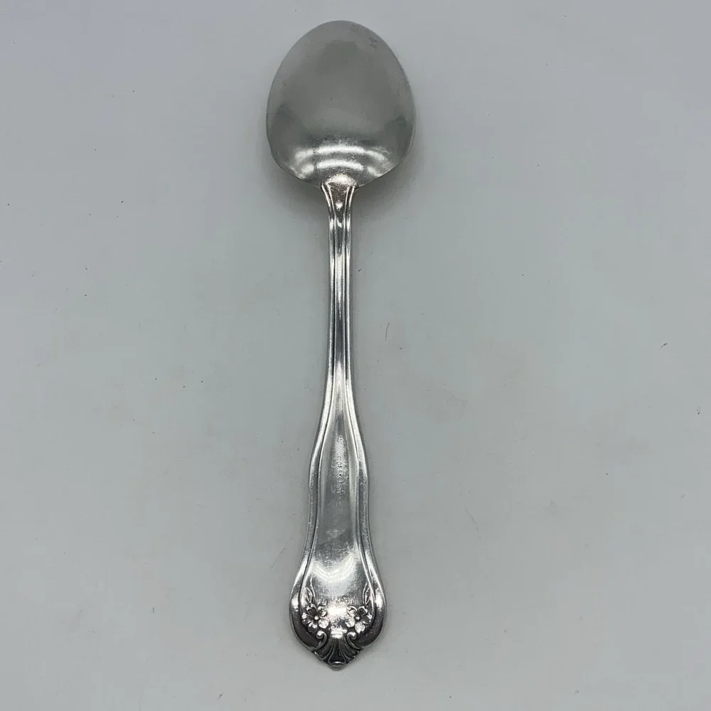 1896 Wm Rogers & Son AA Silver Plate‎ Serving Spoon 
